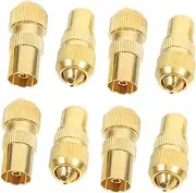HOMSFOU 8pcs Male Plug Video Tv Cable Adapter Set Head Connectors for Cable Tv Antenna Enhanced Signal Reception Durable Easy Installation Versatile Use