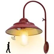 Solar Gooseneck Lights Outdoor Waterproof - Motion Sensor Rustic Vintage Porc...
