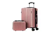 Mazam 2PCS Luggage Suitcase Trolley Set ABS Case Pink