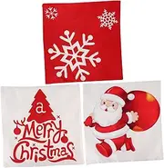 CIMAXIC 3pcs Christmas Pillowcase Linen Pillow Covers Decorative Pillow Case Protector