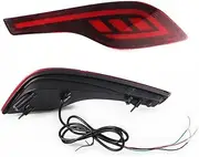 CRV CR-V 2017-2019 LED Rear Bumper Light Tail Reflector Light Rear Brake Fog Bumper Turn Signal Lamp Rear Lights(Red A Connect Cable1)