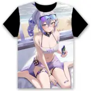 silver wolf honkai: star rail Cosplay T-shirt Short Sleeve Unisex Men TEE