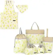 [COLORFUL CANDY STYLE] NT902100 Kindergarten Entrance School Entrance 6-Piece Set, Lesson Bag, Shoe Case, Drawstring Bag, Gymnastics Clothing Bag, Lunch Bag, Cup Bag, Small Items, Back Cloth Apron,