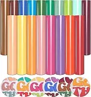 Tintnut Puff Vinyl Heat Transfer - 18 Sheets 12" x 10" 3D Puff HTV Heat Transfer Vinyl Foaming Puff HTV Colorful Puffy HTV Iron on Vinyl for T-Shirts DIY
