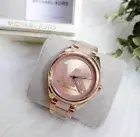 Michael Kors Woman’s Janelle Three Hand Two Tone Stainless Steel Bracelet Watch