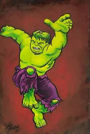 Incredible Hulk...After Jack Kirby...original acrylic painting
