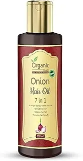 Organic Touch Onion Hair Oil, Onion Seed, Olive, Almond, Brahmi Sunflower, Bhringraj, and Grapeseed Oil for Hair Care 200 ML