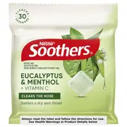 Nestle Soothers Throat Lozenges Eucalyptus & Menthol 30 Pack