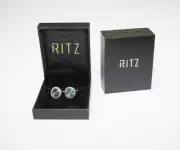 Blue and Silver O’clock Cufflinks
