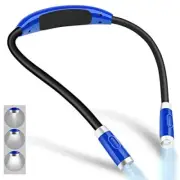 Vekkia Rechargeable LED Neck Reading Light, Book Lights for Reading in Blue