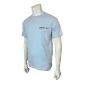 Salt Life Mens M Pre Shrunk Blue Cotton Crew Neck Deep Sea to The Bone T Shirt