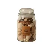 Maine & Crawford 18x10cm Shells & Dry Mix Glass Jar Home/Room Decor Light Brown