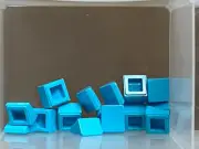 LEGO Parts - Medium Azure Slope 30 1 x 1 x 2/3 - No 54200 - QTY 15