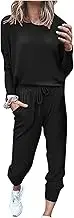 Outdoor Apparel Womens Pullover Long Sleeve Loose Pants Sweatsuits Outfit for Party Women