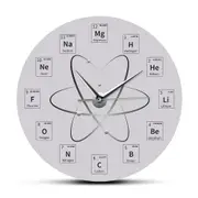 Chem Time Periodic Table Wall Clock Molecule Biochemistry Art Wall Clock Watch