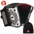Hohner Panther GCF Sol 31 Button Accordion With Straps and Hohner Beanie