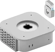 Geekria Desktop Computer Under Desk Mount, Compatible with Apple 2024 Mac Mini M4/ 2024 Mac Mini M4 Pro, 3D Printed Monitor Mount - Wall Mount- VESA Stand- Accessories (Silver)