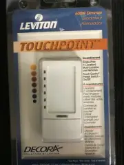 Leviton TPI06-1LW Touch Point White Decora Light Dimmer