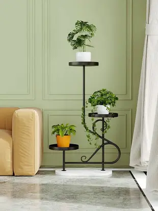 奶油風網紅高端花架客廳落地式室內輕奢植物擺放架陽臺綠蘿置物架