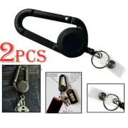 ID Card Key Chain Lanyard Clip Key Ring Retractable Pull Name Tag Recoil Badge