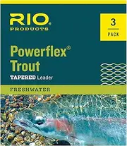 Powerflex Trout 7.5ft Leader, Freshwater Tapered Fly Line, 3 Pack