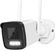 8MP Bullet IP Camera WiFi AI Human Detect 4K CCTV Outdoor Surveillance Camera with SD Card Slot(AU Plug_4MP with 32G Card)