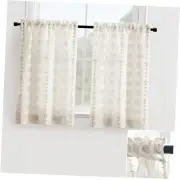 Farmhouse Kitchen Window Curtains Sets,Small Cafe Linen Short Curtains for