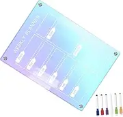 ERINGOGO 1 Dry Erase Weekly Planner Board Acrylic Fridge Calendar with Markers for Organizing Tasks and Reminders for Home Office and School Use