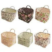 Portable Fabric Storage Basket Korean Pastoral Style Organizer for Home Sundries