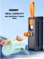 2in1 Small Power Bank Portable Fast Charger 5000mah For iPhone Android in Pocket