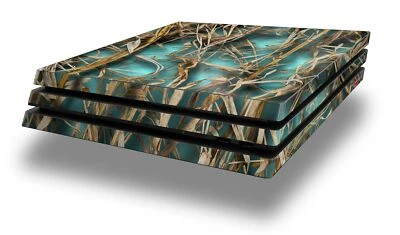 Skin for PS4 Pro Console WraptorCamo Grassy Marsh Camo Neon Teal