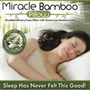 Deluxe Queen - Memory Foam Pillow - Miracle Bamboo Pillow - Firm Hypoallergenic