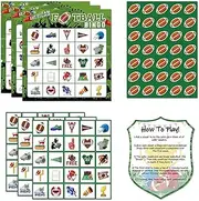 Ungtyb 24 Player Football Bingo, Football Bingo Card, Football Game Deck, Family Football Game, Football Themed Challenge Game, Interactive Board Game and Card Deck for Family