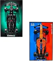 ICUANUTY Display Wall Mount for Lego Technic Mercedes-AMG F1 W14 E Performance Race Car 42171 & 42141 Technic McLaren Formula 1, Compatible with Lego 42171& 42141 , Only Display Wallboard