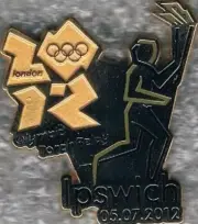 2012 London Olympic Torch Relay Ipswich Games Mark Pin