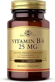 Solgar – Vitamin B6, 25 mg, 100 Tablets