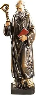Avalon Gallery Catholic Saints Figurine - Toscana Collection Religious Statue, 8" H, Saint Benedict