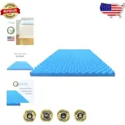 Breathable Full Mattress Pad for Pressure Relief - Egg Crate Design for Airflow