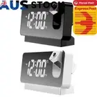 Utility Mirror Clock Digital Alarm Clock Temperature Display for Bedroom Office