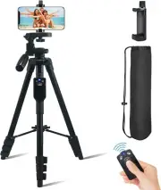Fugetek 54" Phone Tripod Universal Cell Phone Mount with Bluetooth Remote