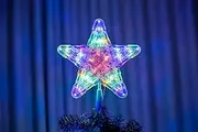 Christmas Tree Topper Star, Lights for Christmas Decoration and Party Decoration and LED Plastic Glowing Tree top Star