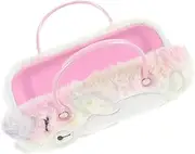 [SHERCHPRY] Cute Bear Shape Glasses Case Soft Eyeglasses Holder for Boys and Girls Red Plush Travel Case