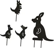 MERRYHAPY Kangaroo Garden Ornaments Outdoor 1 Set of Decorative Lawn Animal Statue Hollow Kangaroo Decors Garden Art Decor Time-Saving Iron Insert