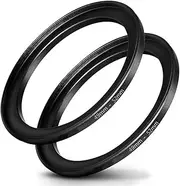 49mm-52mm Step Up Ring [ 49mm Lens to 52mm Filter], FANZR Camera Lens Filter Adapter Ring, Premium Aluminum (2 Packs)