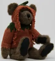 Boyds Bear 12" in Fetchen P. Patch w/Pumpkin Hat & Sweater Plush Bear NWOT