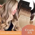 Thick Remy One Piece Clip In 100% Human Hair Extensions 3/4 Full Head 20"22"24"