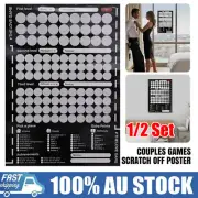 100 Scratch off Date Night Ideas Couples Games Bedroom Scratch off Poster Gifts~