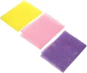 SOESFOUFU 3pcs African Exfoliating Net Sponge Skin Exfoliator for Body Elastic Shower Scrubber for Smooth Skin for Hard to Reach Areas Durable and Comfortable Bathing Tool