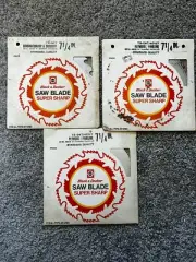Lot of 3 Vintage Black & Decker 7 1/4” Saw Blade Super Sharp 5/8” Arbor NOS