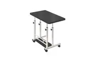 Foret Mobile Laptop Study Bedside Desk Storage Stand Adjustable Table 2 Shelf Black